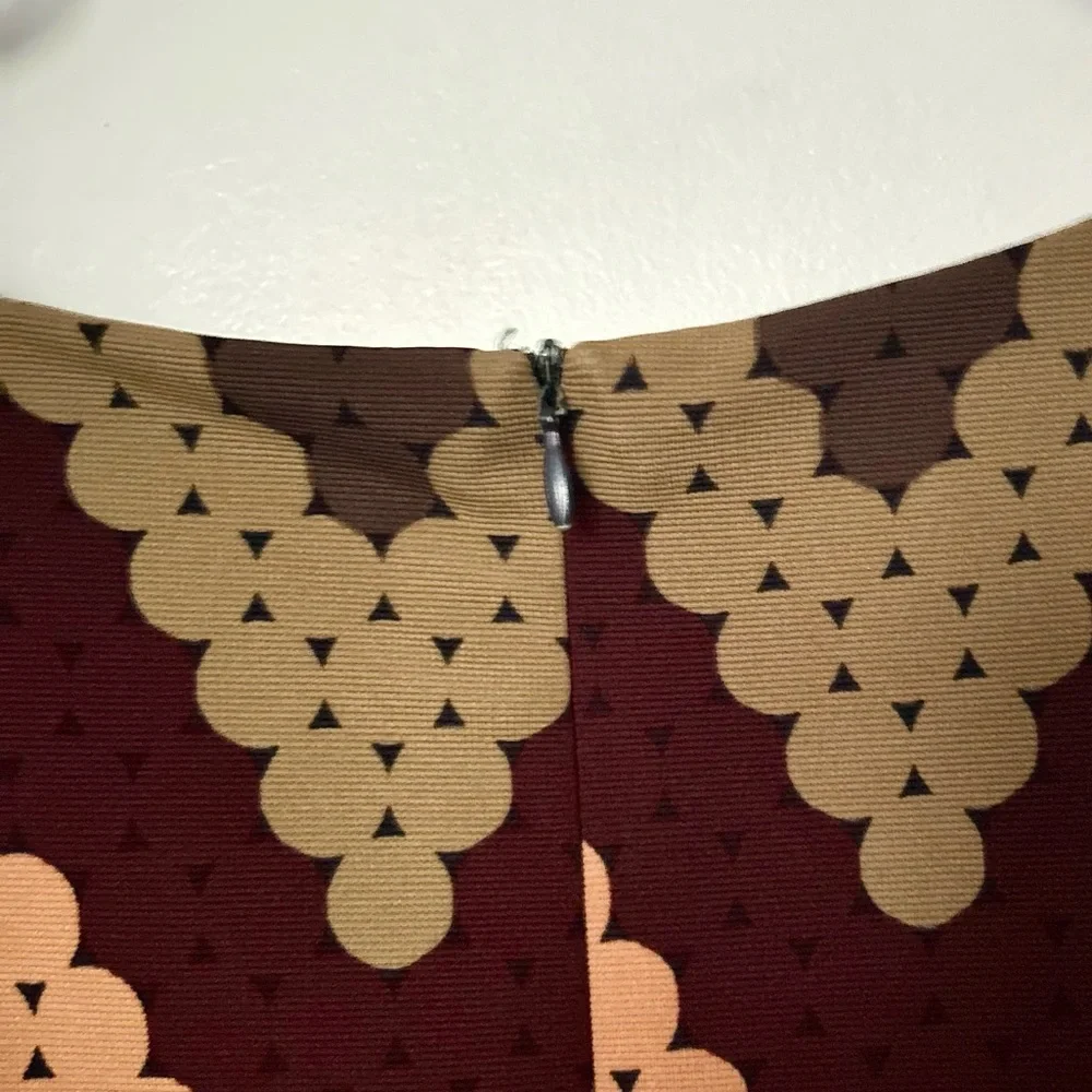 ILE Retro chevron circles print dress Size 14 - Picture 5 of 9